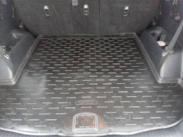 Резиновый коврик в багажник Kia Sorento Prime(Киа Соренто Прайм) (2015-) 7 мест (сложенный 3й ряд) с бортиком